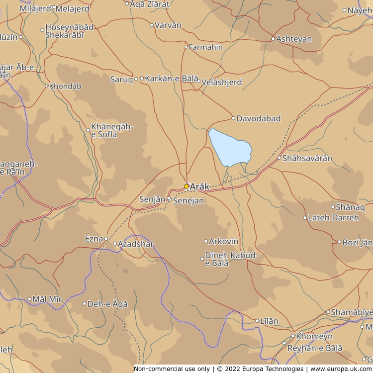 Map of Ar k Iran Global 1000 Atlas