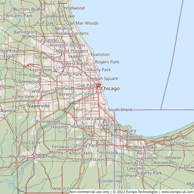 United States Map Chicago 6615