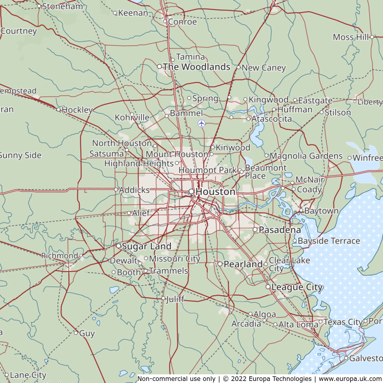 Houston Texas On State Map - United States Map