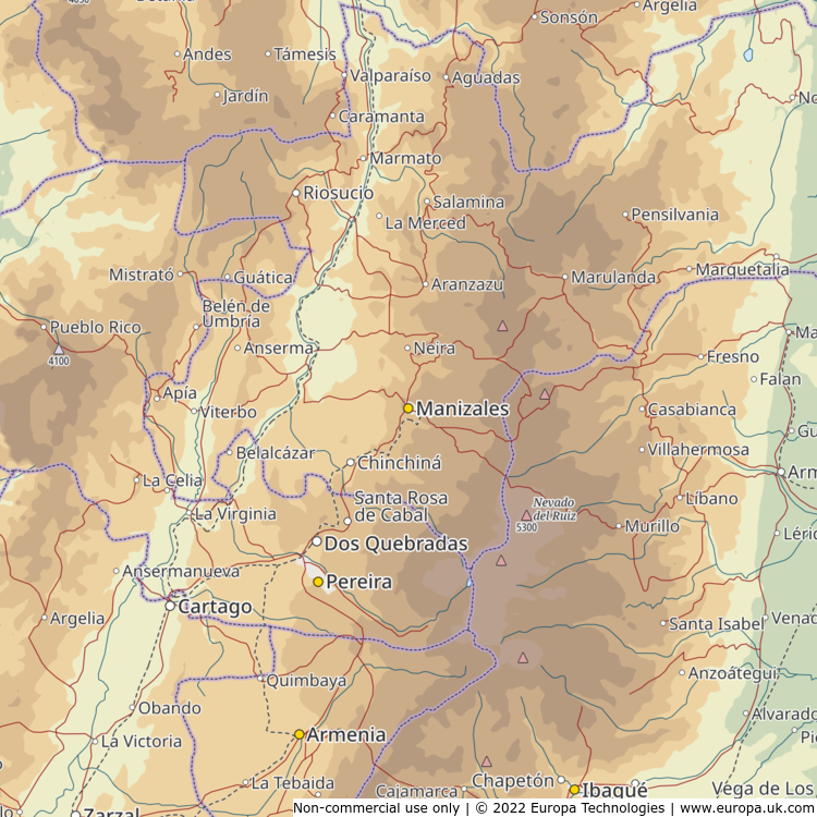 Map of Manizales, Colombia | Global 1000 Atlas