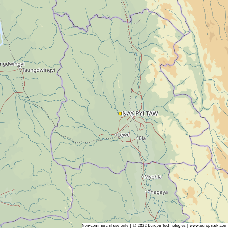 Map of Nay Pyi Taw, Myanmar | Global 1000 Atlas