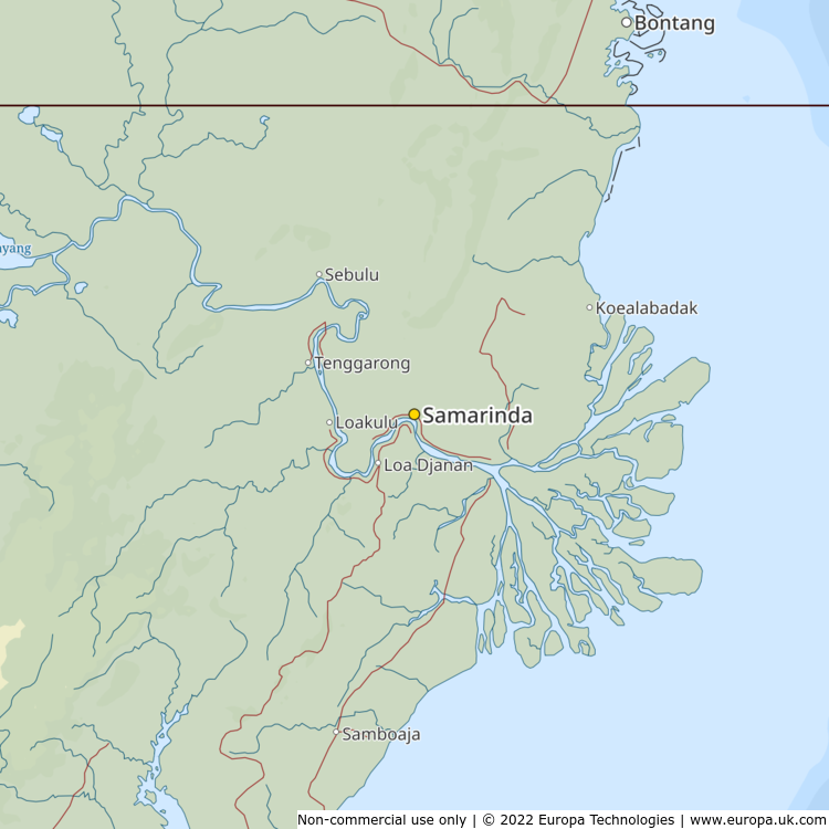  Map  of Samarinda  Indonesia Global 1000 Atlas