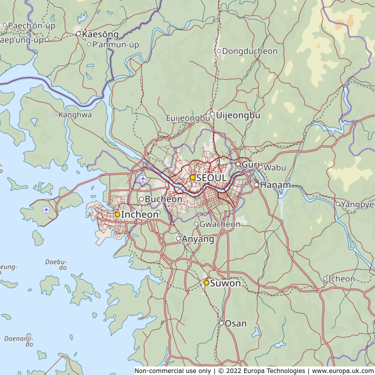 Map of Seoul, South Korea | Global 1000 Atlas