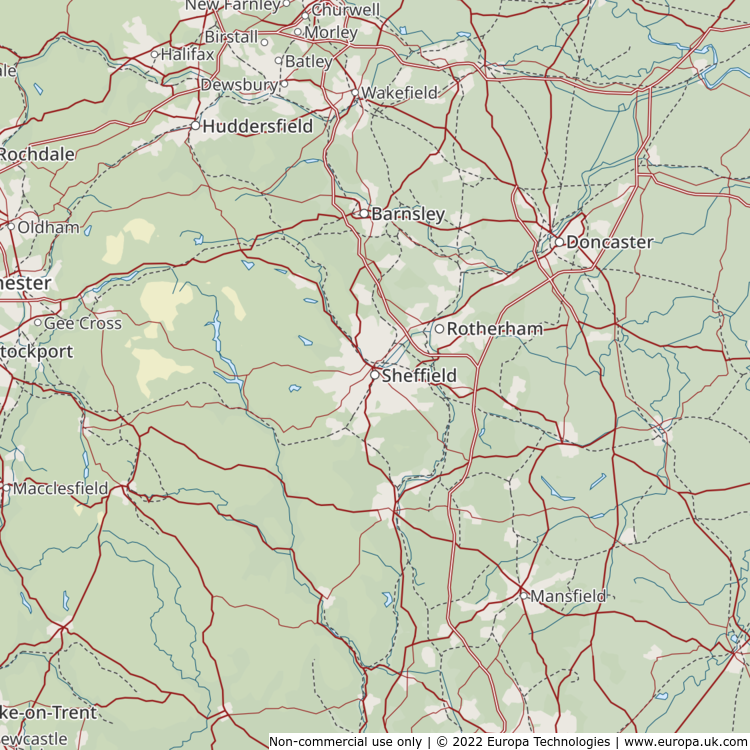 Map of Sheffield, United Kingdom  Global 1000 Atlas