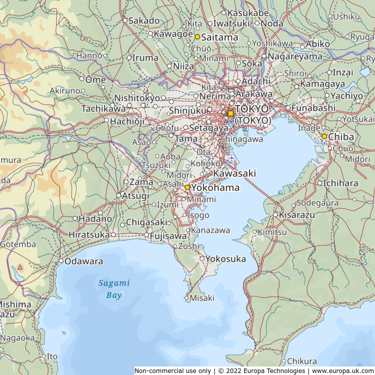Map of Yokohama, Japan | Global 1000 Atlas