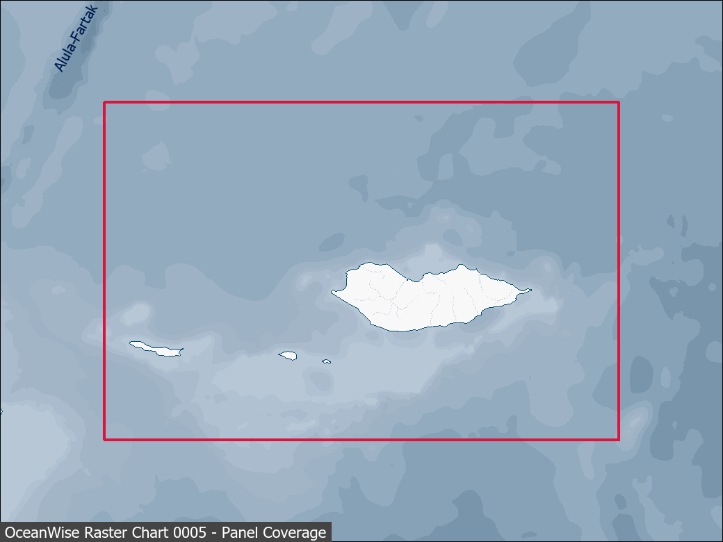 Panel coverage map for UKHO Raster Chart 0005