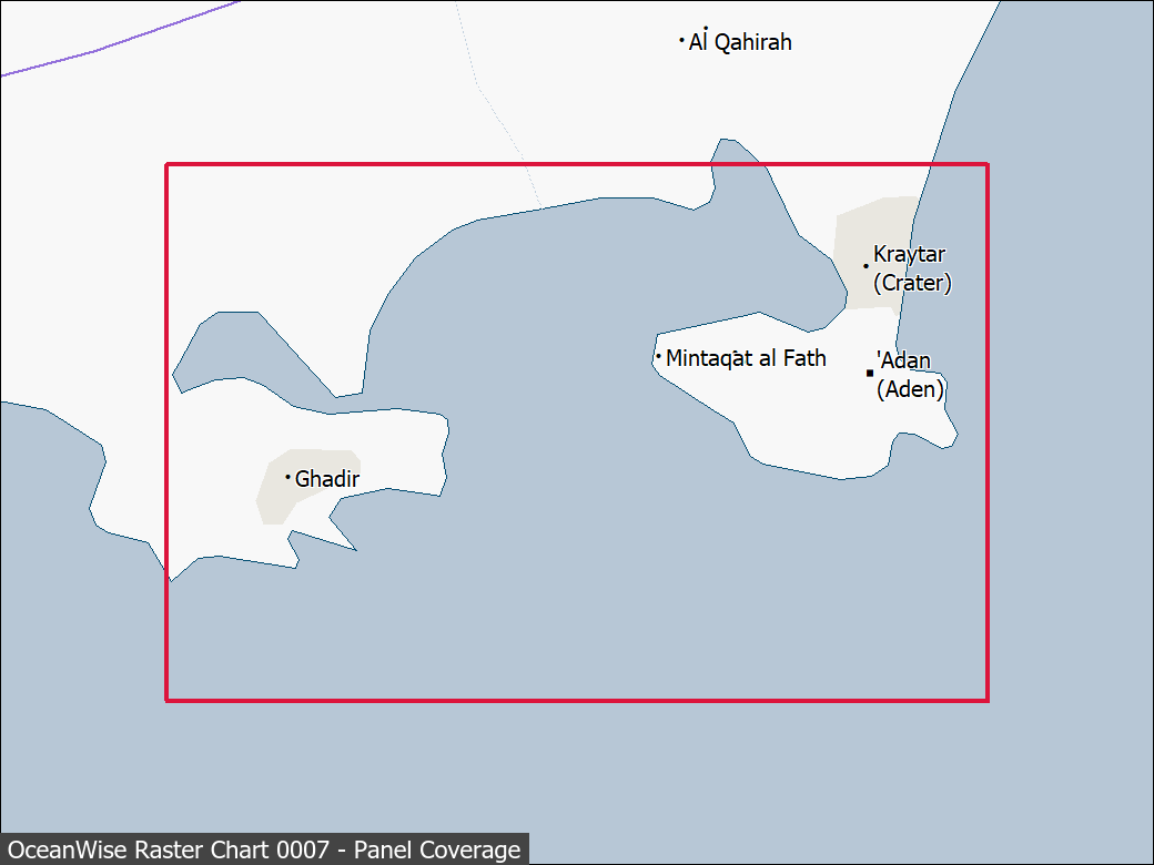 Panel coverage map for UKHO Raster Chart 0007