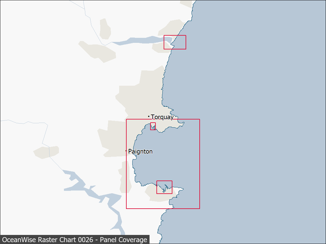 Panel coverage map for UKHO Raster Chart 0026