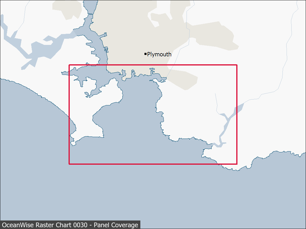 Panel coverage map for UKHO Raster Chart 0030