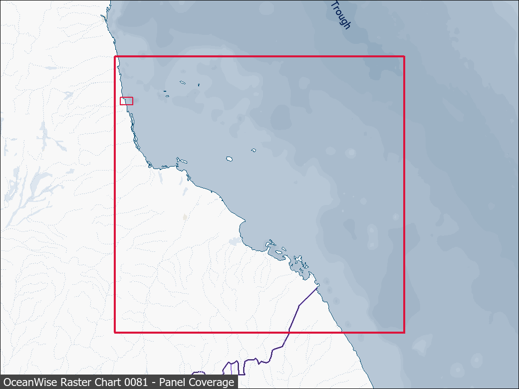 Panel coverage map for UKHO Raster Chart 0081