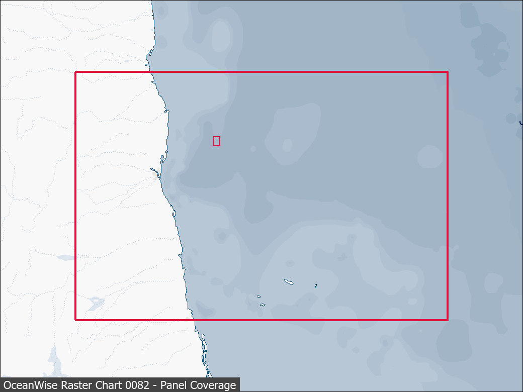 Panel coverage map for UKHO Raster Chart 0082