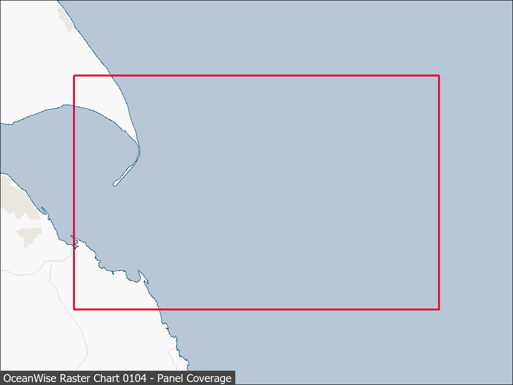 Panel coverage map for UKHO Raster Chart 0104