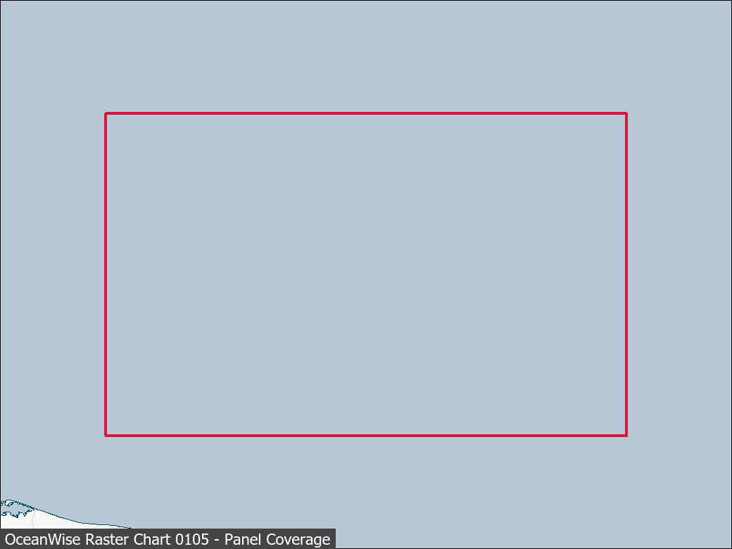 Panel coverage map for UKHO Raster Chart 0105