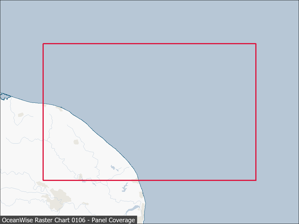 Panel coverage map for UKHO Raster Chart 0106