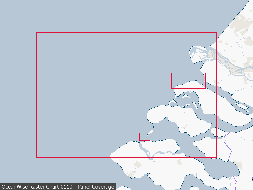 Panel coverage map for UKHO Raster Chart 0110