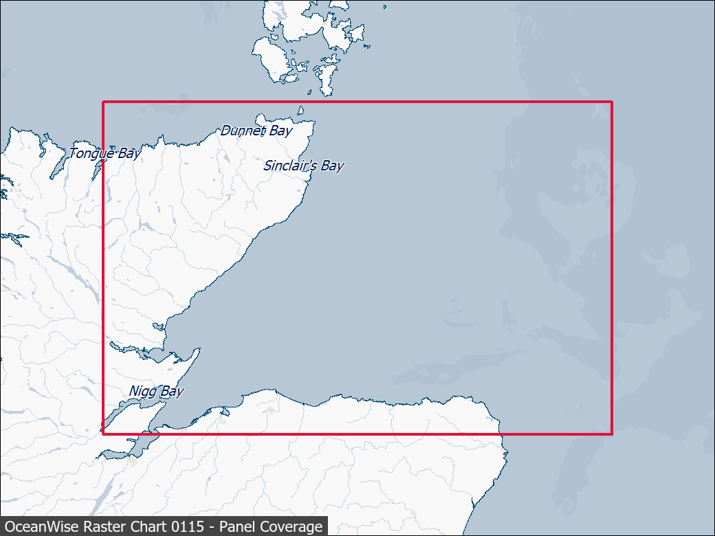 Panel coverage map for UKHO Raster Chart 0115