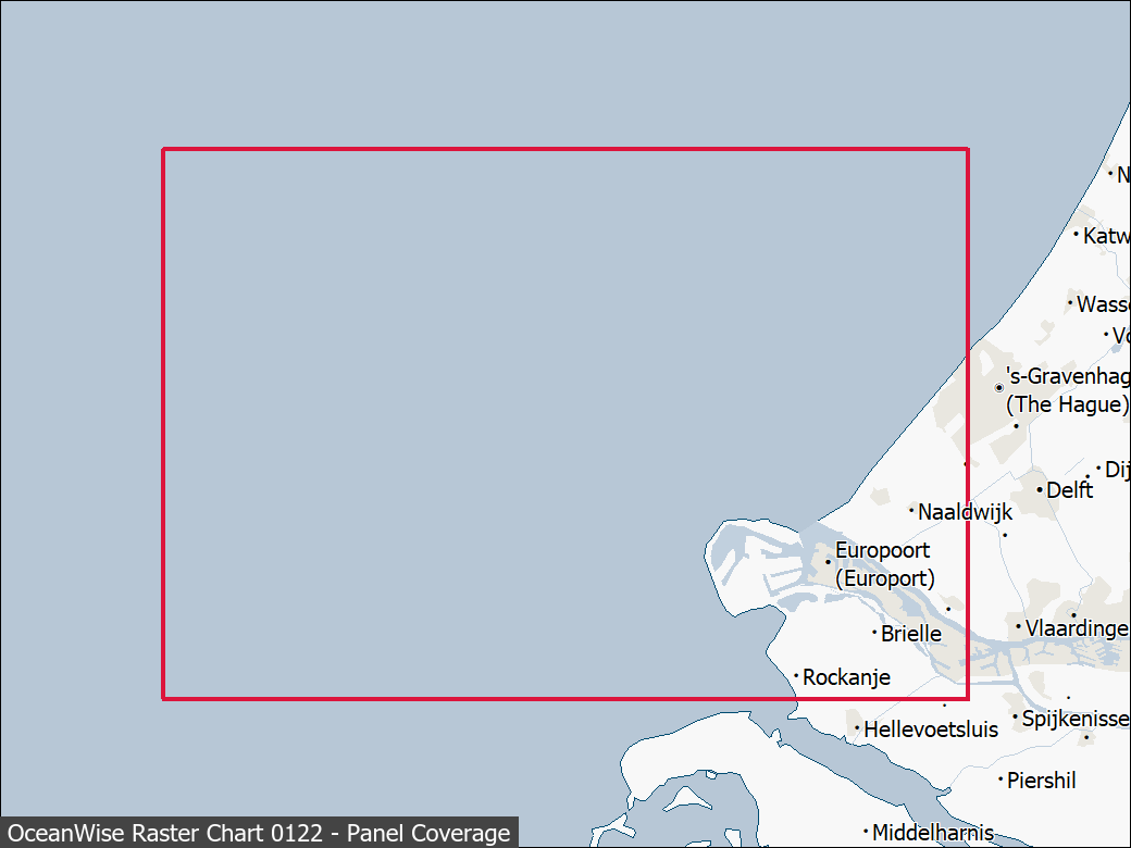 Panel coverage map for UKHO Raster Chart 0122