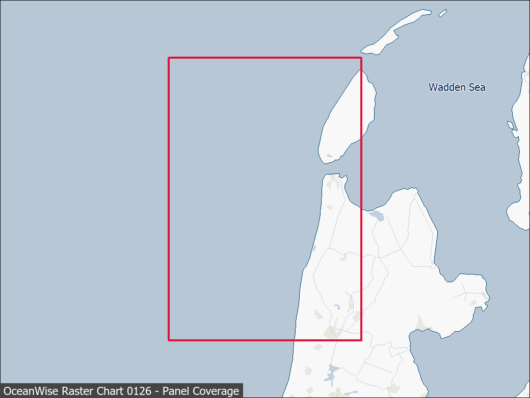 Panel coverage map for UKHO Raster Chart 0126