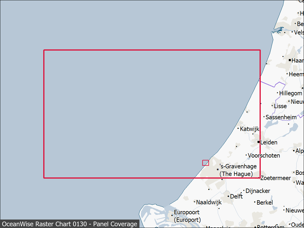 Panel coverage map for UKHO Raster Chart 0130