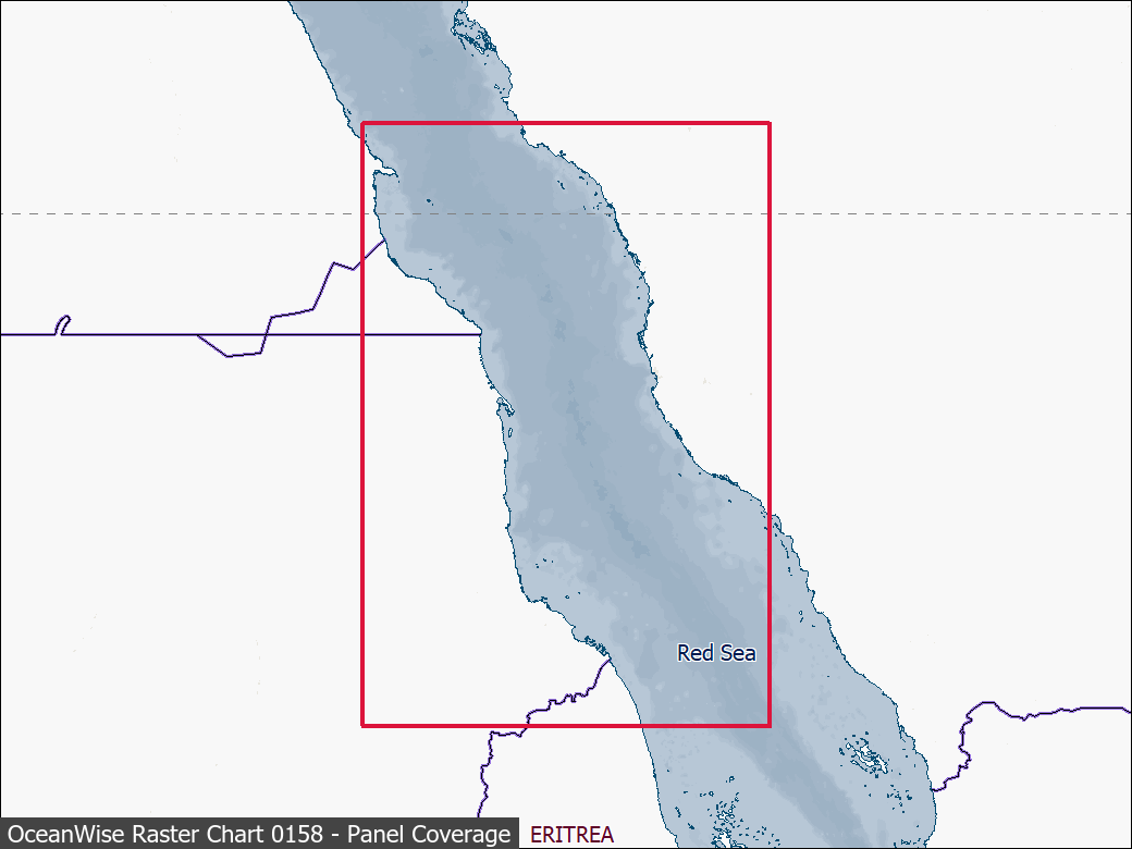 Panel coverage map for UKHO Raster Chart 0158