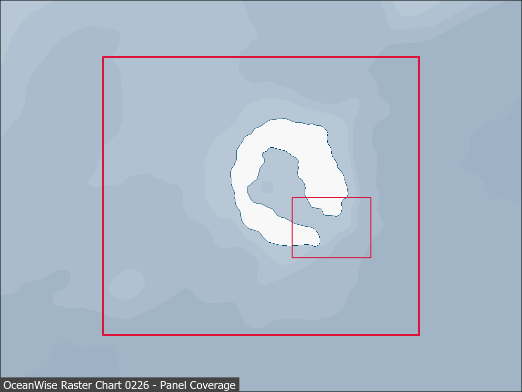 Panel coverage map for UKHO Raster Chart 0226