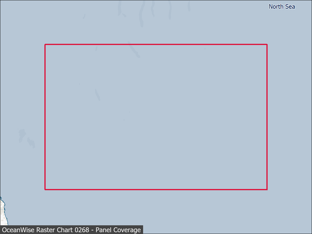 Panel coverage map for UKHO Raster Chart 0268