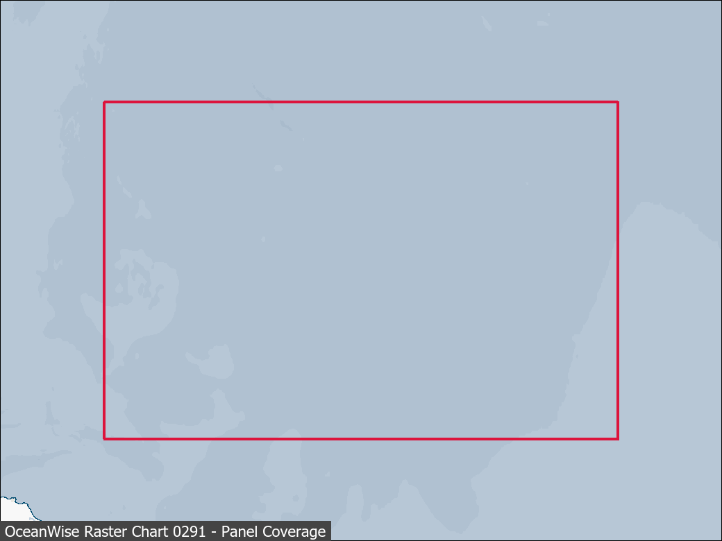 Panel coverage map for UKHO Raster Chart 0291