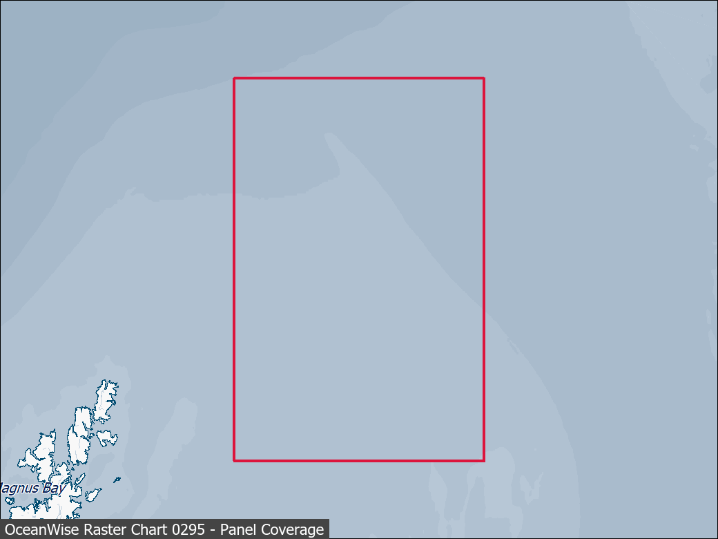 Panel coverage map for UKHO Raster Chart 0295