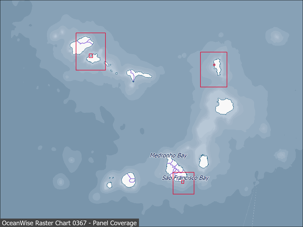 Panel coverage map for UKHO Raster Chart 0367