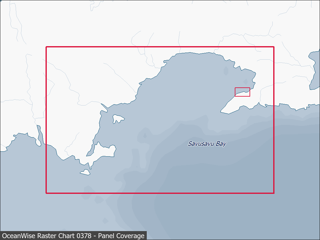 Panel coverage map for UKHO Raster Chart 0378