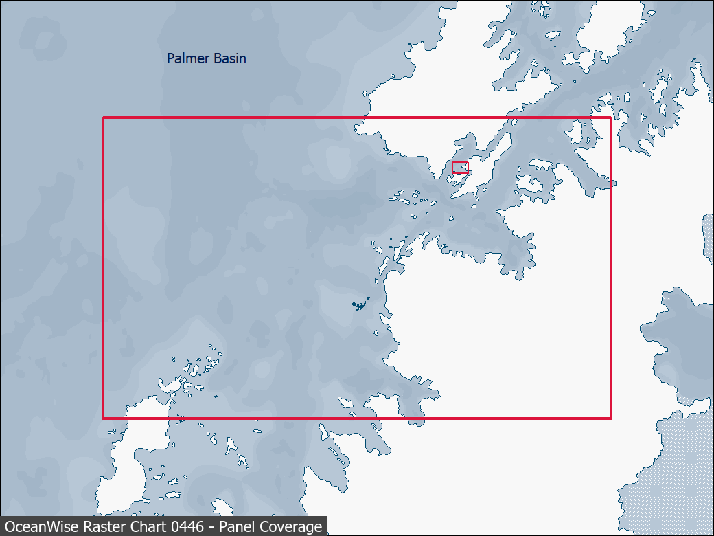 Panel coverage map for UKHO Raster Chart 0446