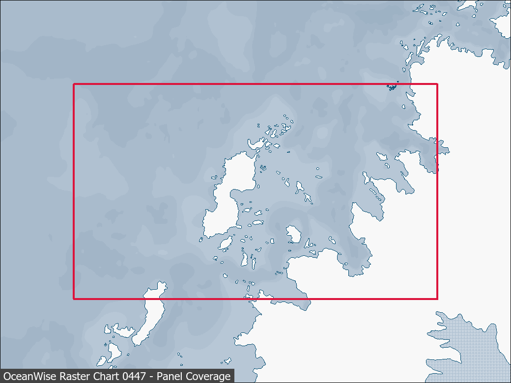 Panel coverage map for UKHO Raster Chart 0447