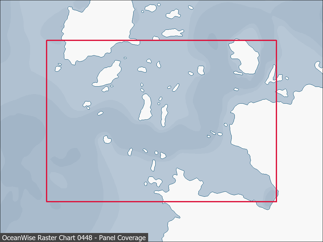 Panel coverage map for UKHO Raster Chart 0448