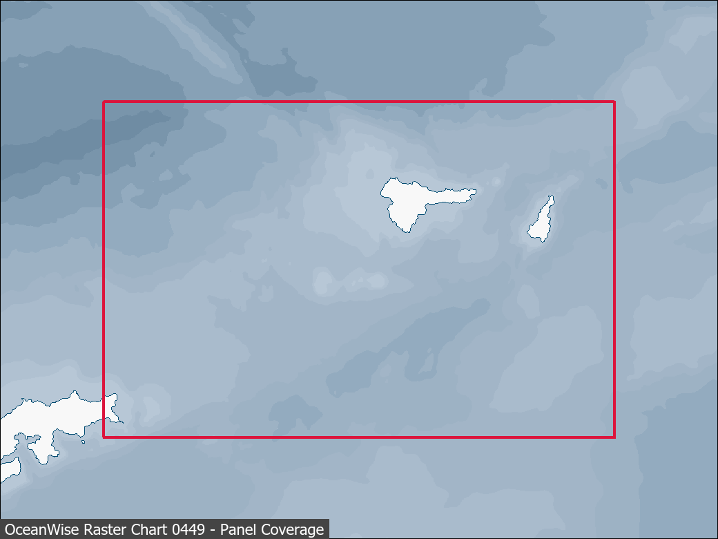 Panel coverage map for UKHO Raster Chart 0449