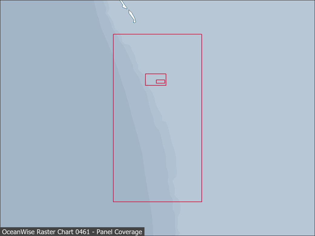 Panel coverage map for UKHO Raster Chart 0461