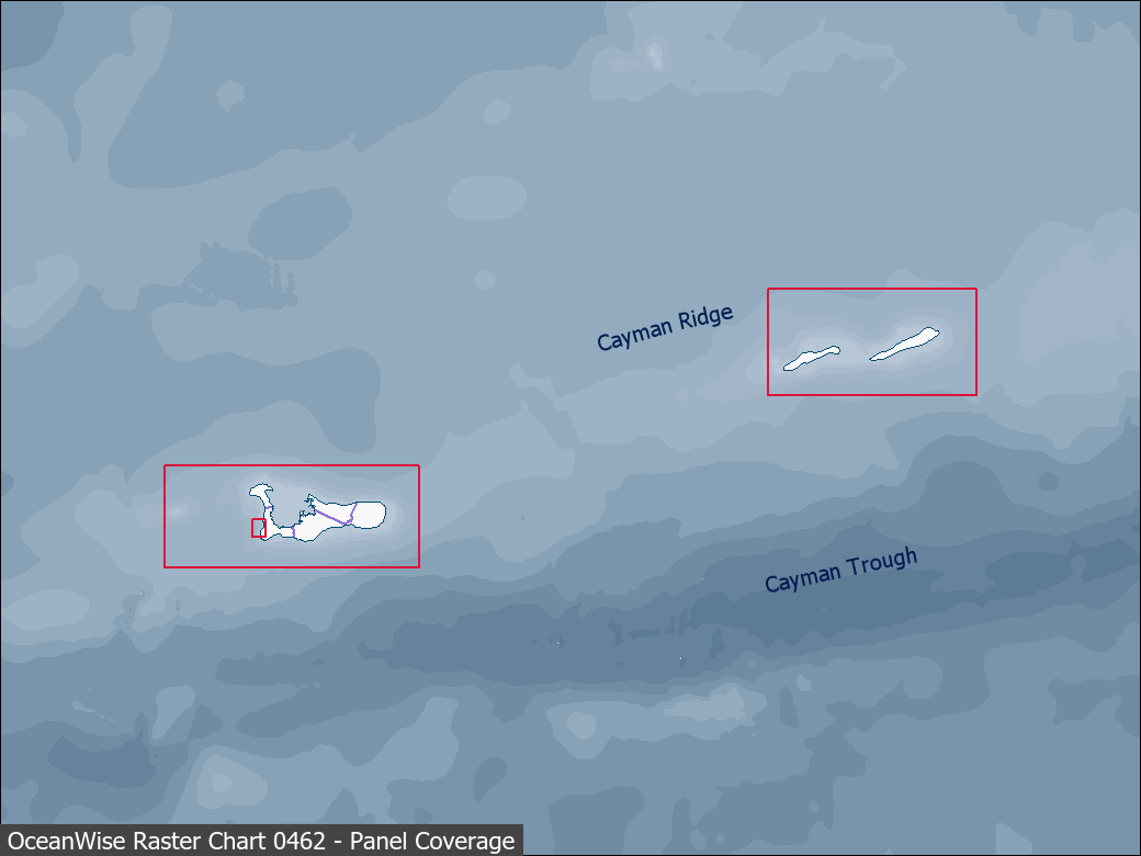 Panel coverage map for UKHO Raster Chart 0462