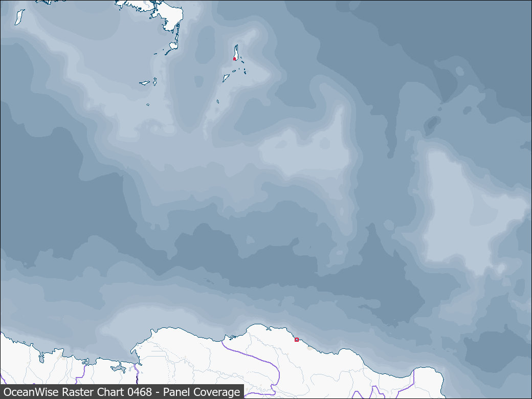 Panel coverage map for UKHO Raster Chart 0468