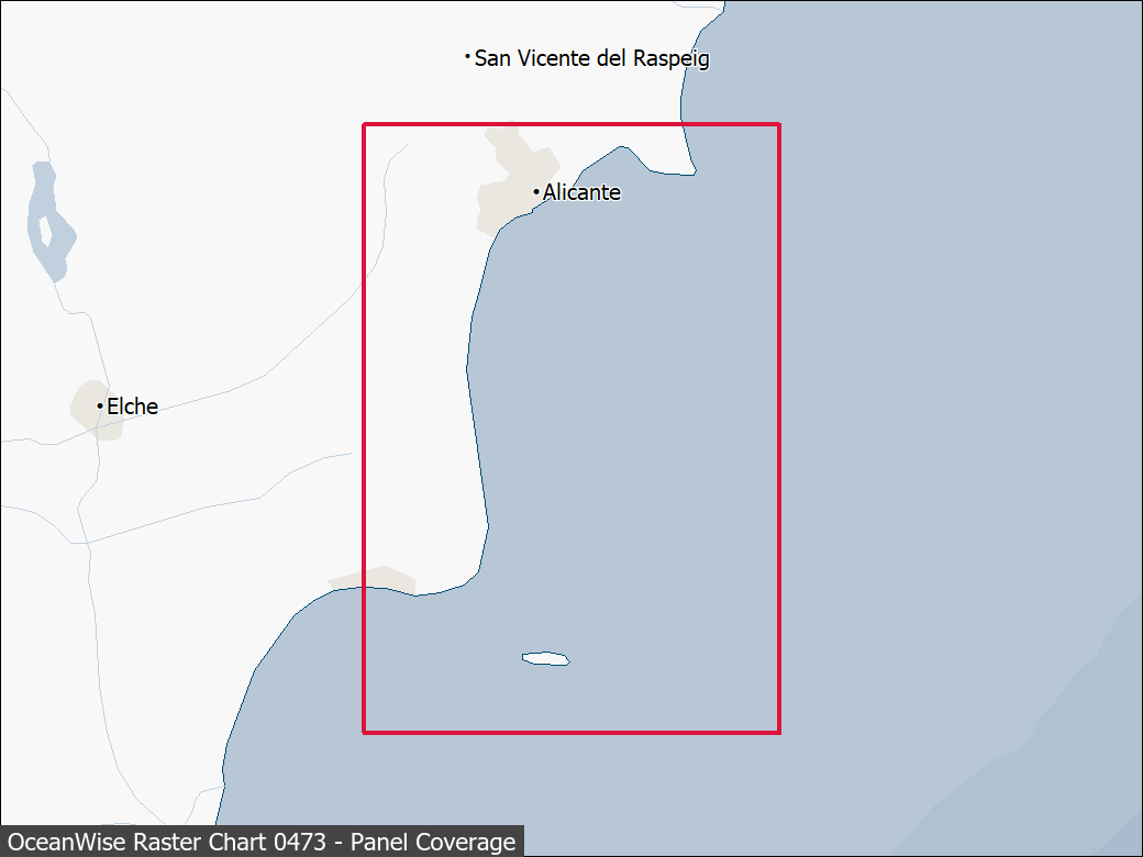 Panel coverage map for UKHO Raster Chart 0473