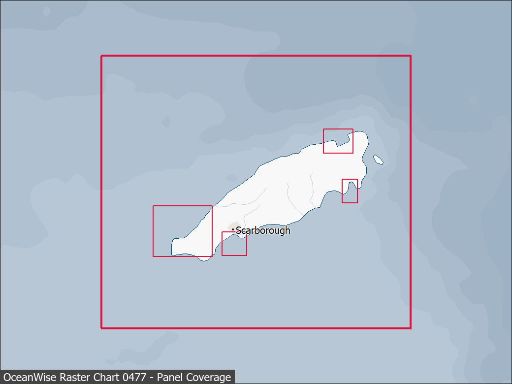 Panel coverage map for UKHO Raster Chart 0477