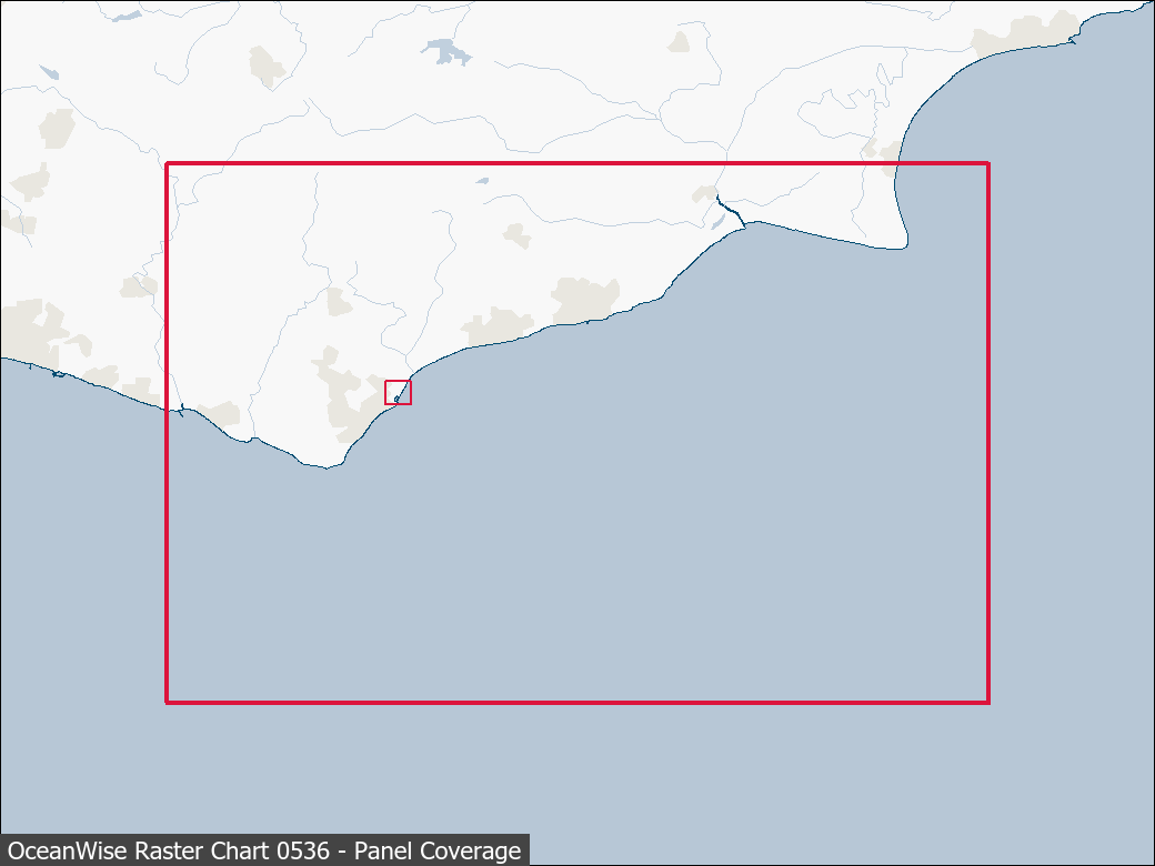 Panel coverage map for UKHO Raster Chart 0536