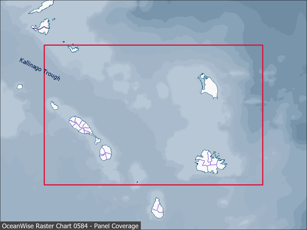 Panel coverage map for UKHO Raster Chart 0584