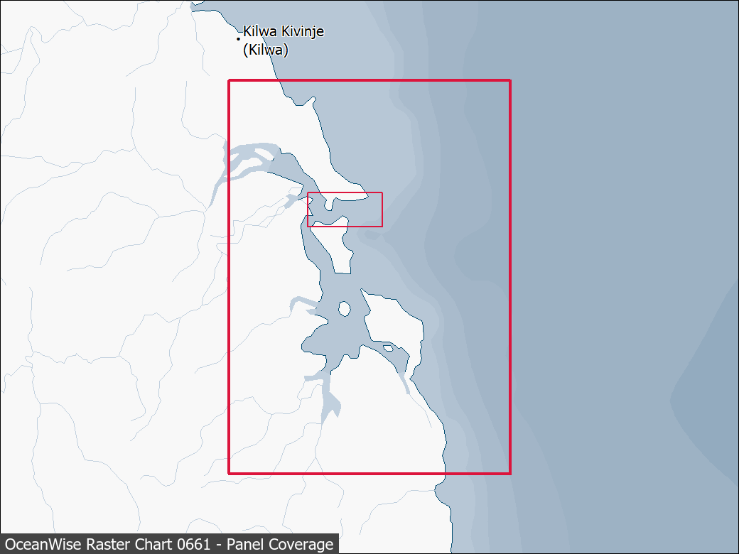 Panel coverage map for UKHO Raster Chart 0661