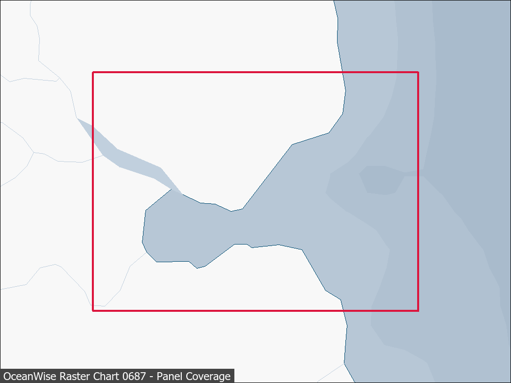 Panel coverage map for UKHO Raster Chart 0687