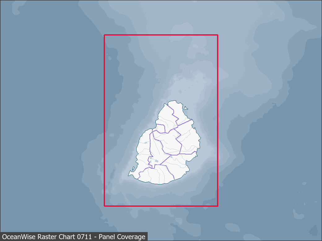 Panel coverage map for UKHO Raster Chart 0711