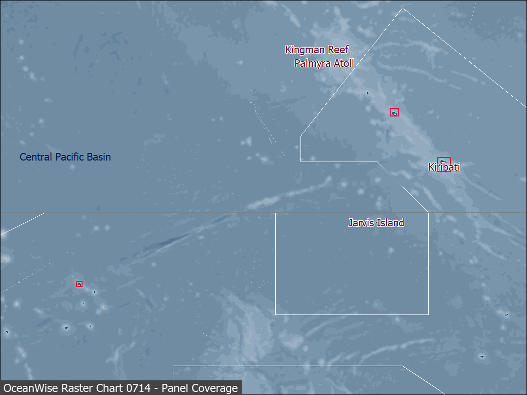 Panel coverage map for UKHO Raster Chart 0714