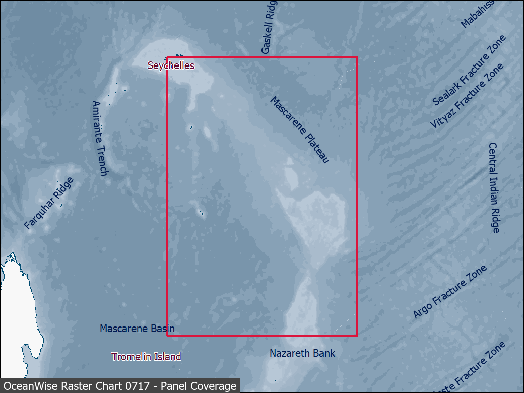 Panel coverage map for UKHO Raster Chart 0717