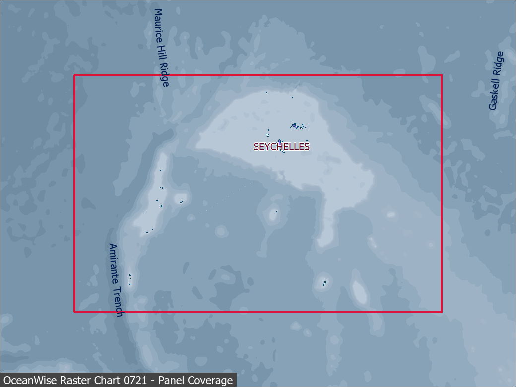 Panel coverage map for UKHO Raster Chart 0721