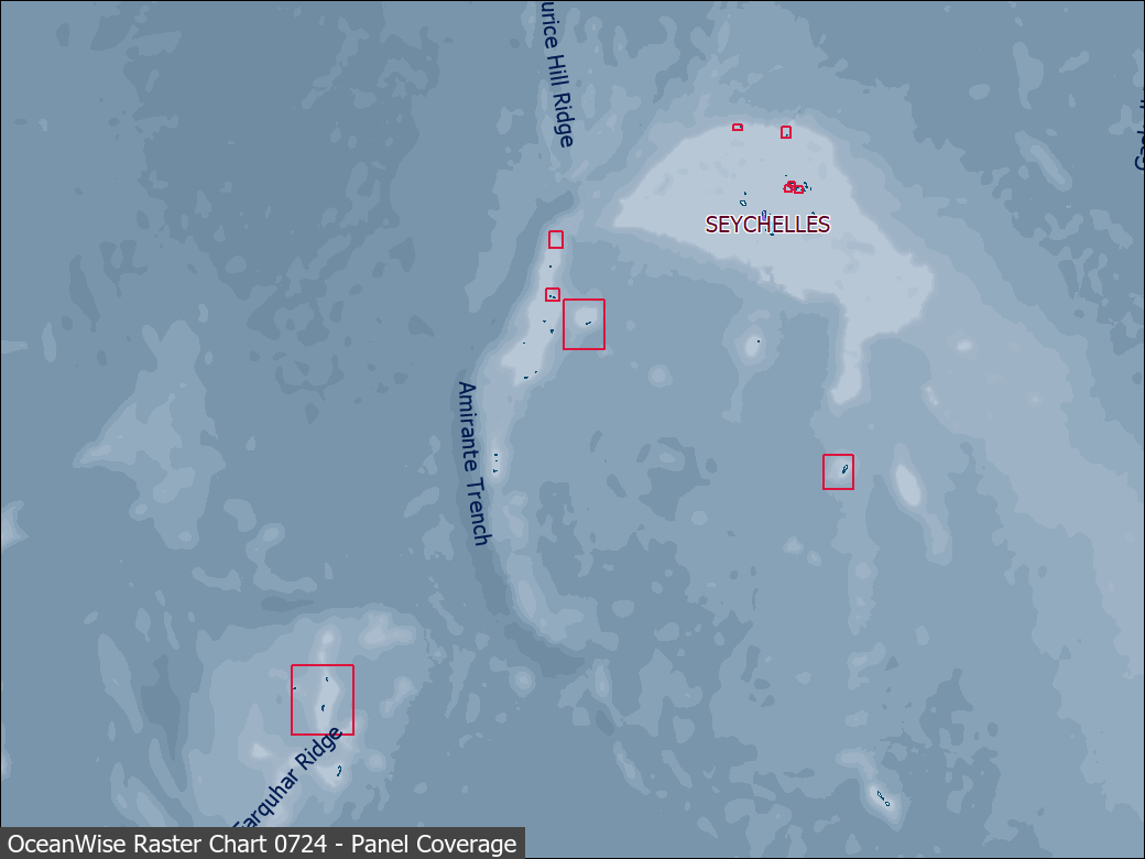 Panel coverage map for UKHO Raster Chart 0724