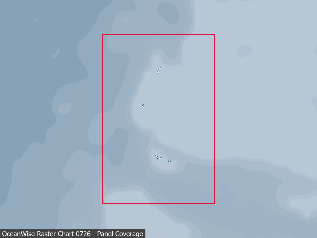 Panel coverage map for UKHO Raster Chart 0726