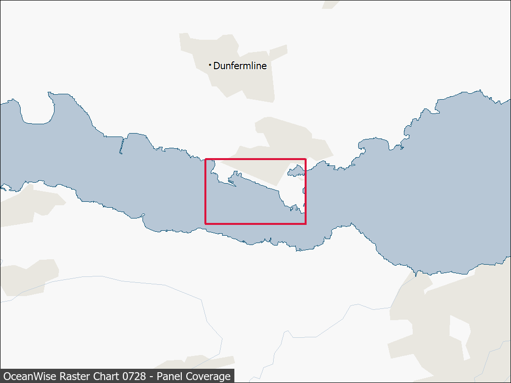 Panel coverage map for UKHO Raster Chart 0728